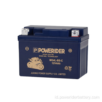 12V 4Ah YTX4L-BS Nano-Gel Tech Motor Starter Baterai